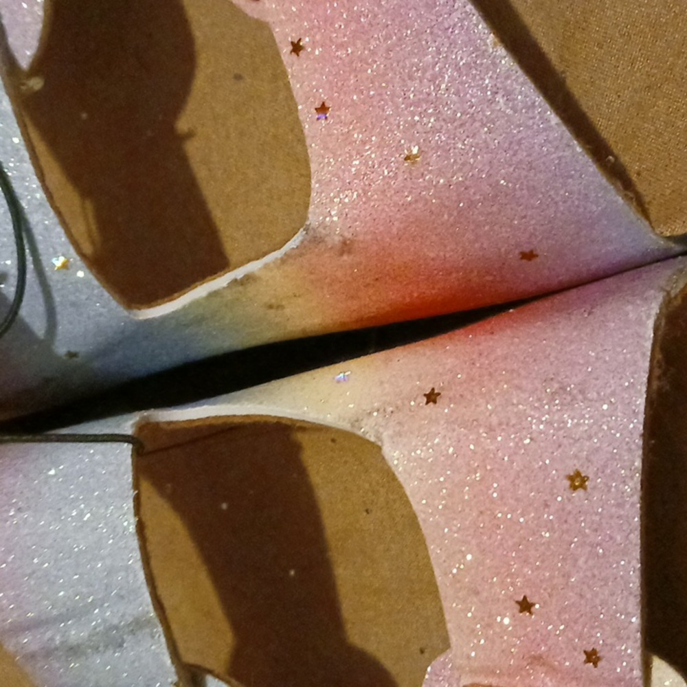 Just Be Sparkly Pink and Blue Sandals - Picture 4 of 5